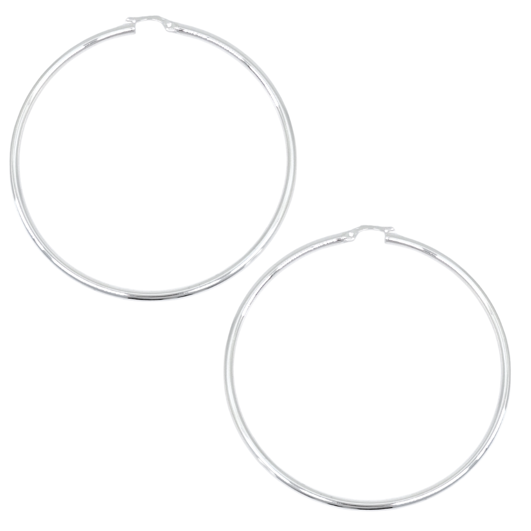 Silver Large Hoop Earrings