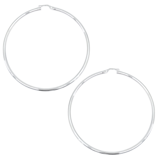 Silver Large Hoop Earrings