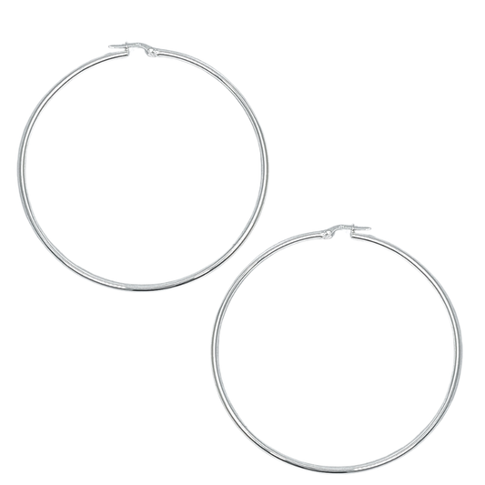 Silver Large Hoop Earrings