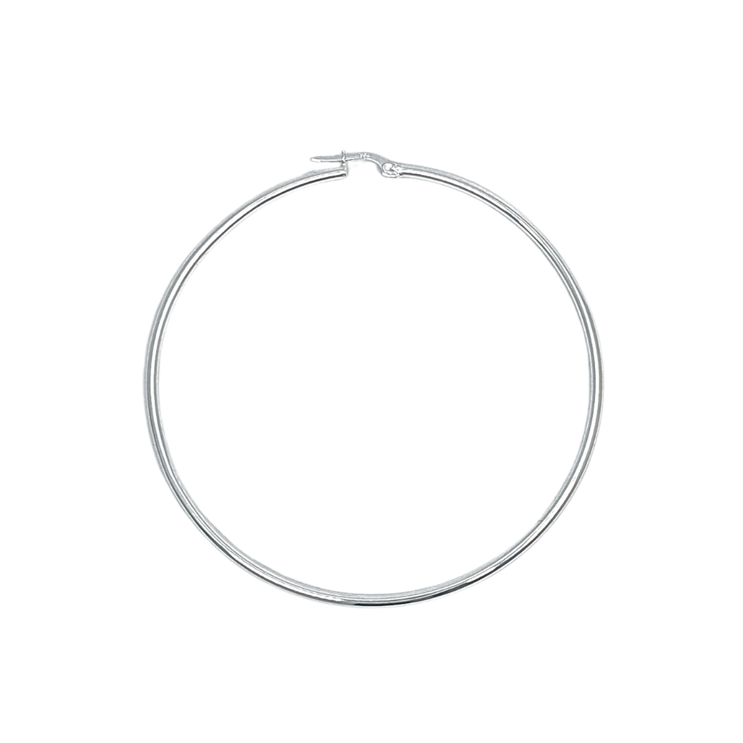 Silver Large Hoop Earrings