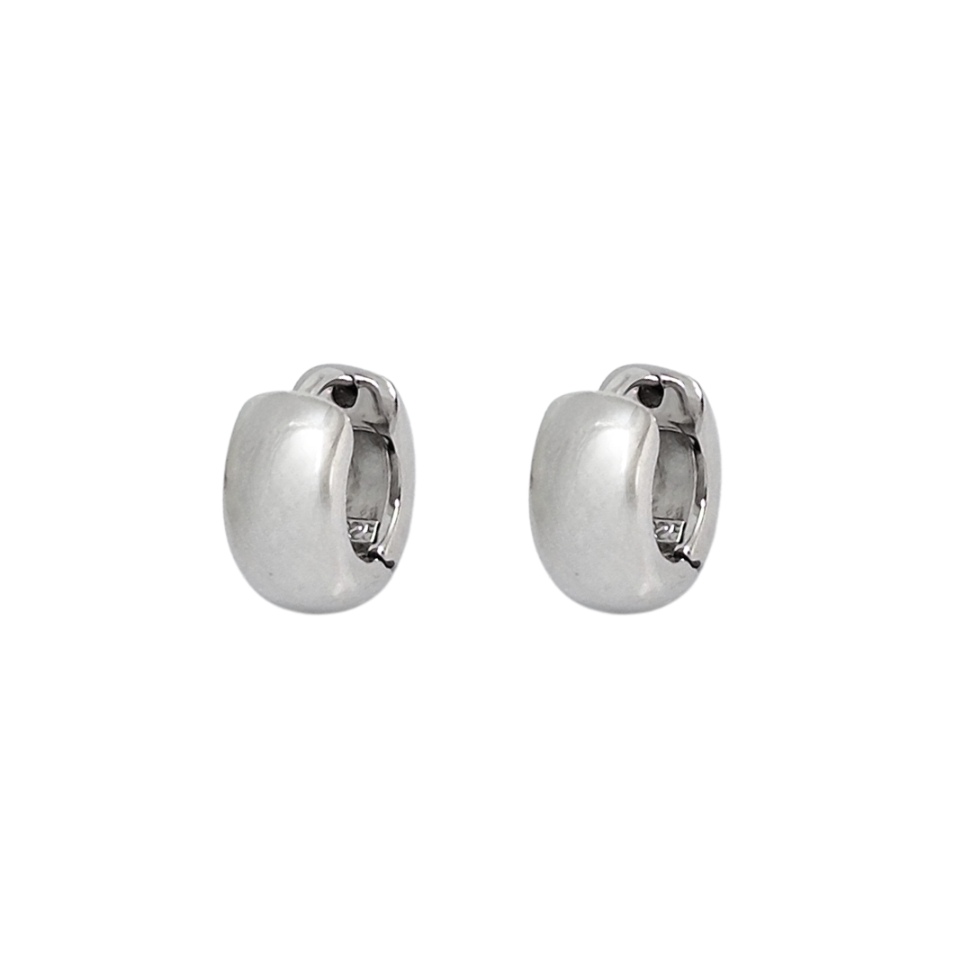 Silver Huggies Earrings