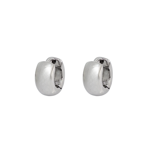 Silver Huggies Earrings