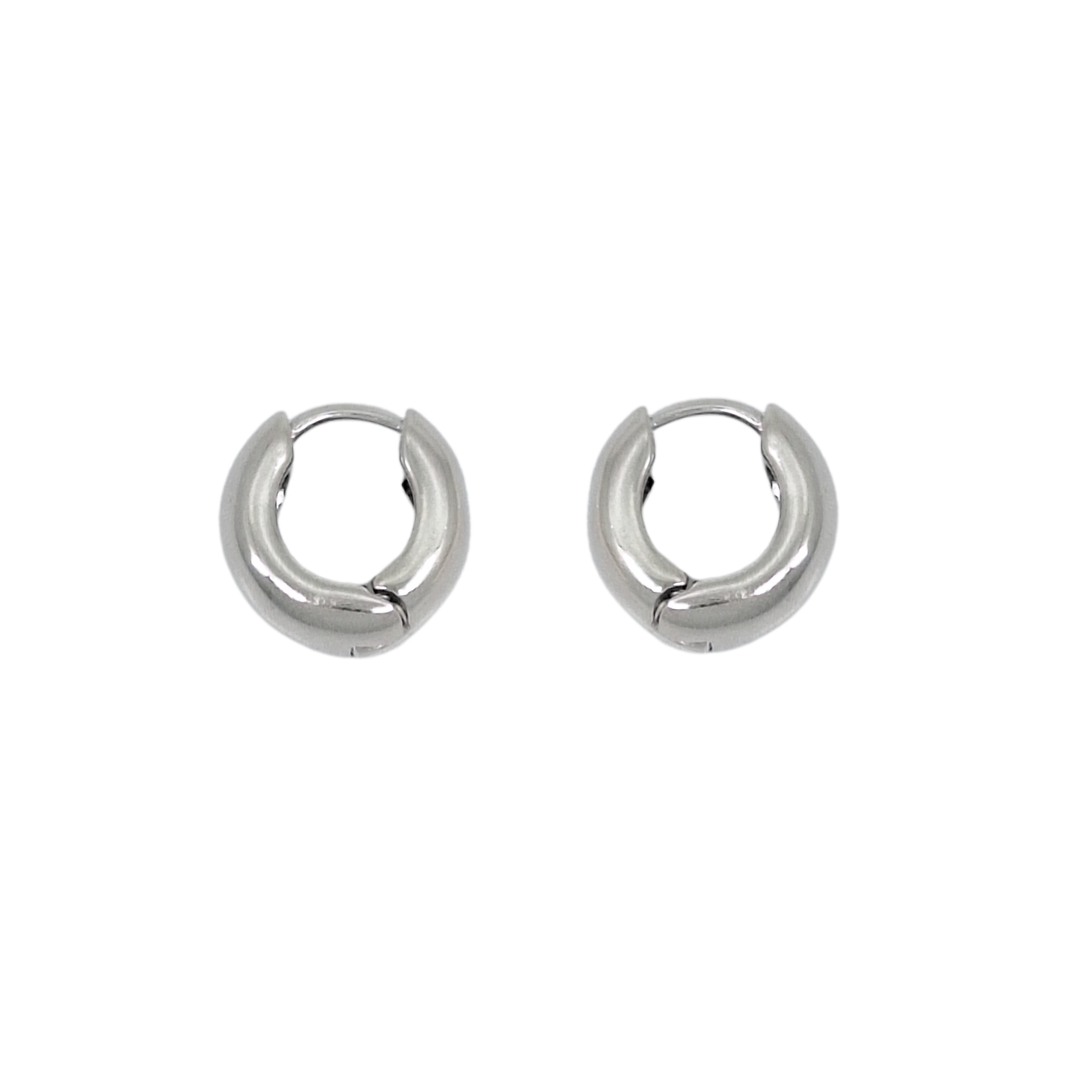 Silver Huggies Earrings