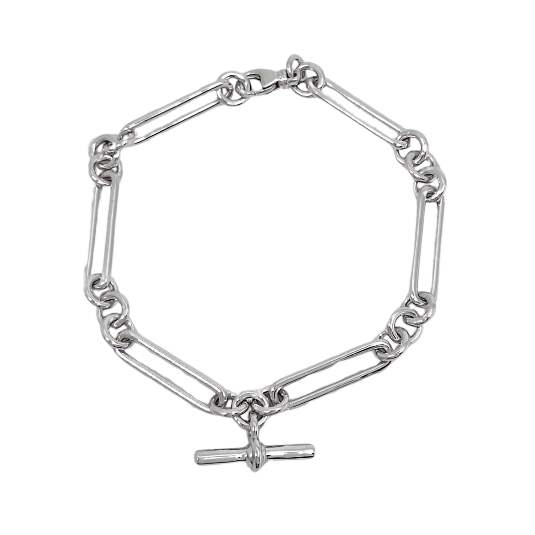 Silver Fancy Link Bracelet 8"
