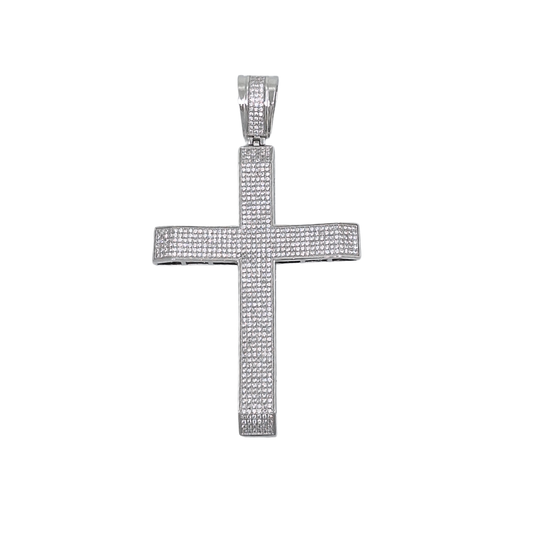 Silver Cubic Zirconia Cross