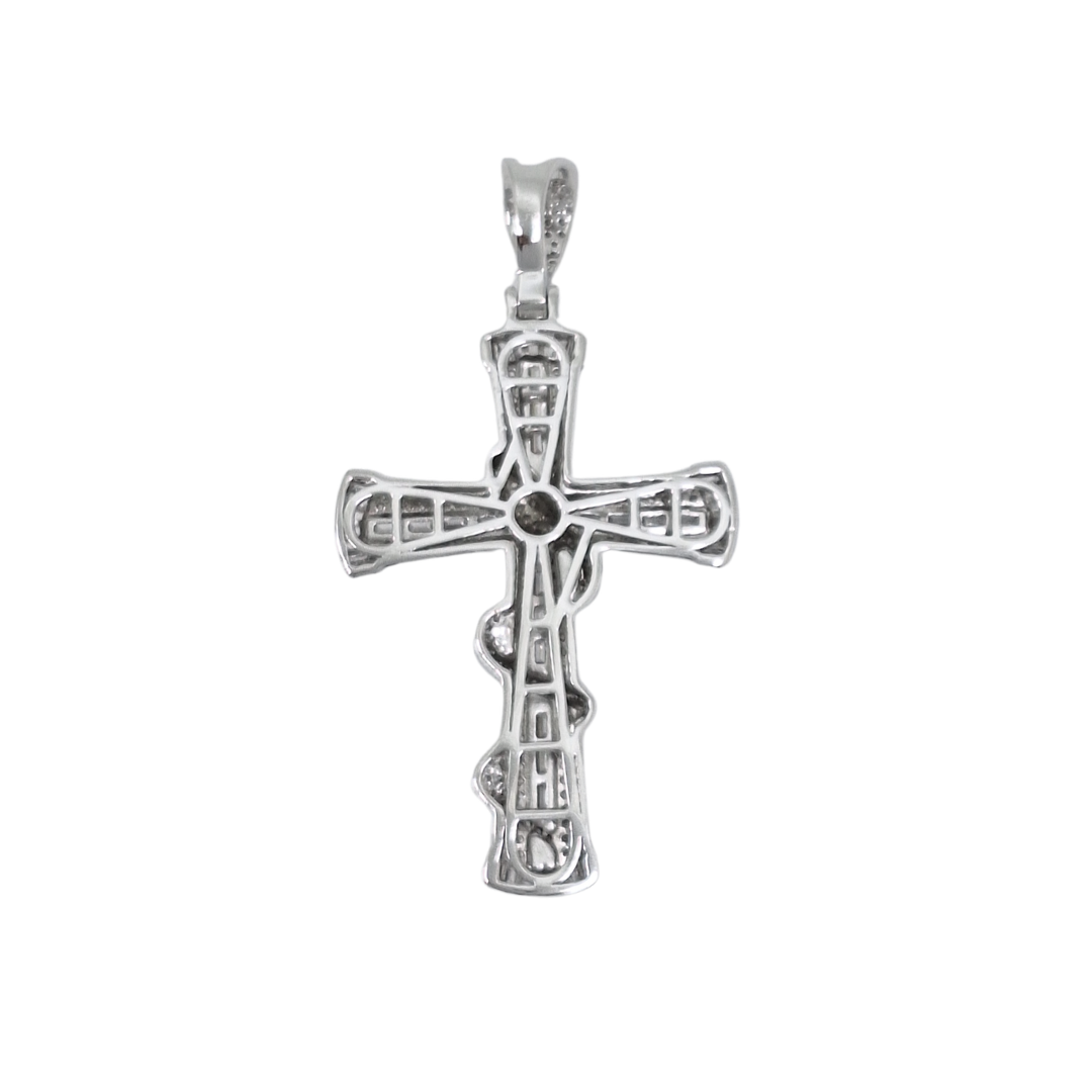 Silver Cubic Zirconia Cross