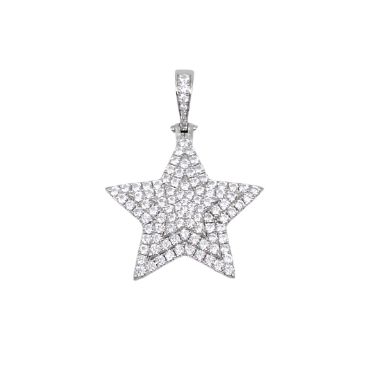Silver Cubic Zirconia Star Pendant