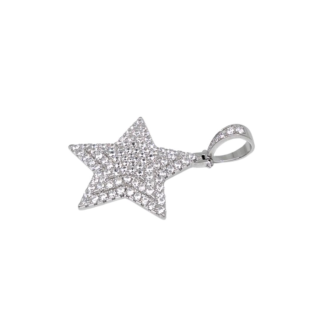 Silver Cubic Zirconia Star Pendant