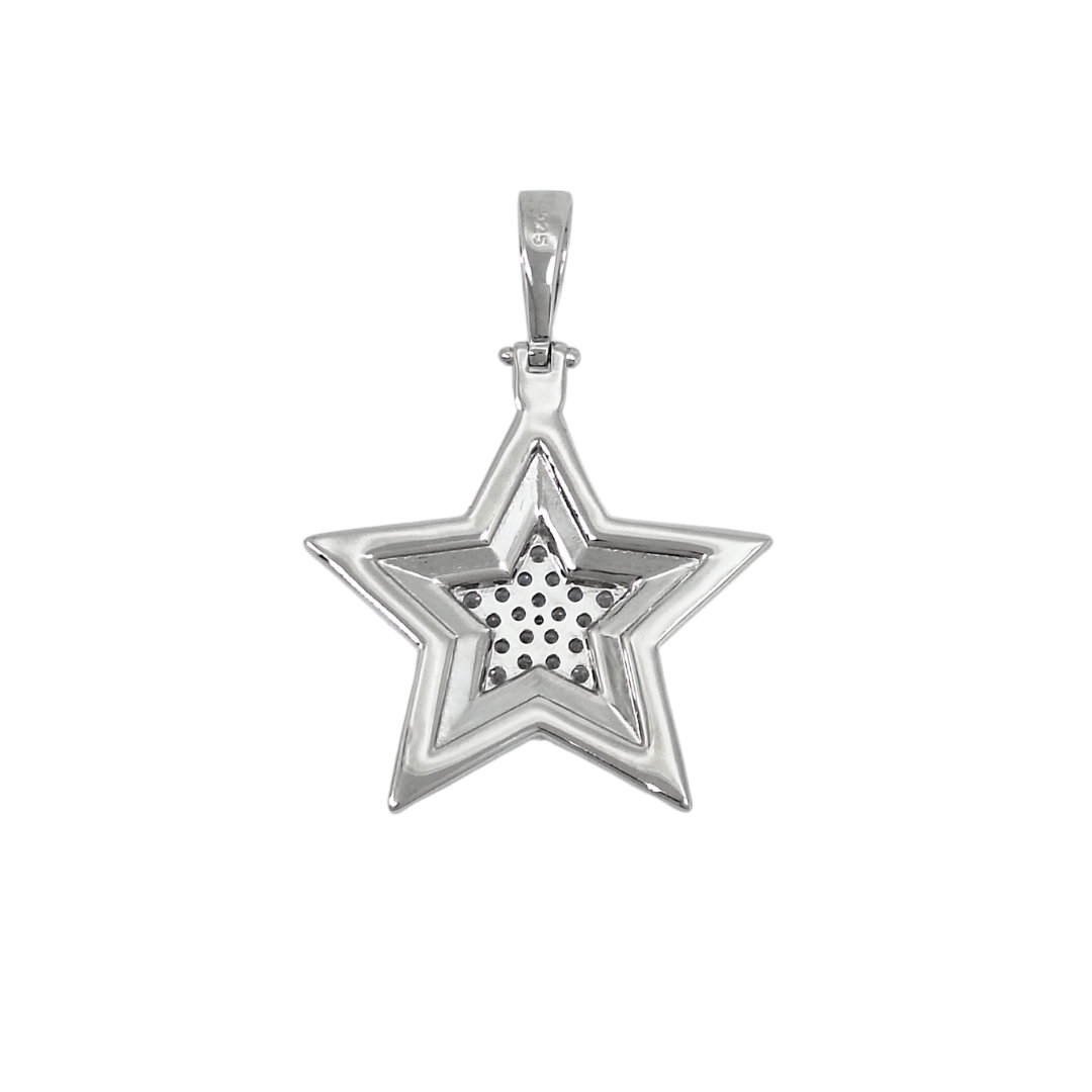 Silver Cubic Zirconia Star Pendant