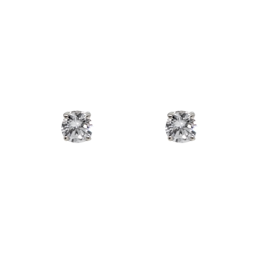 9ct White Gold Cubic Zirconia Stud Earrings