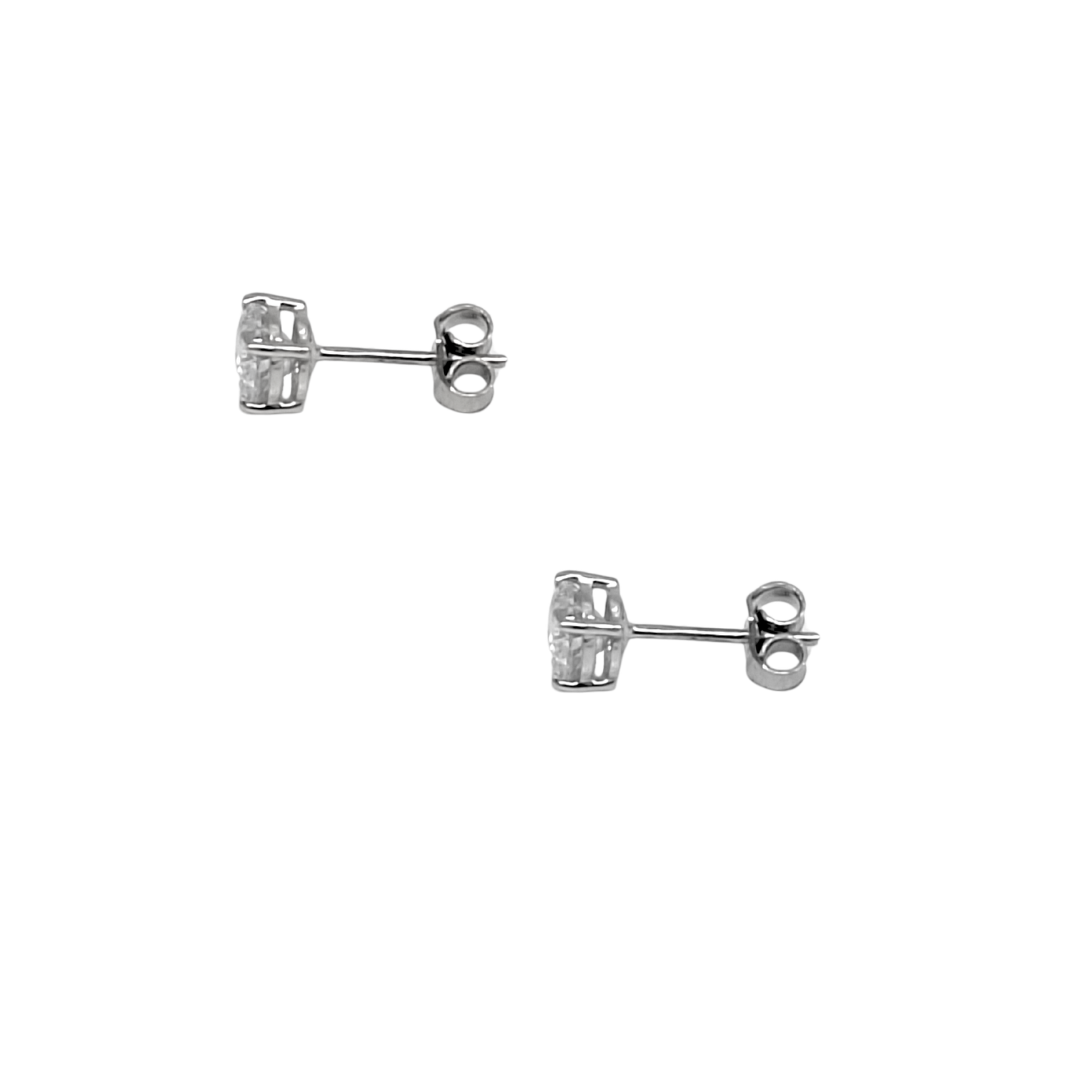 9ct White Gold Cubic Zirconia Stud Earrings
