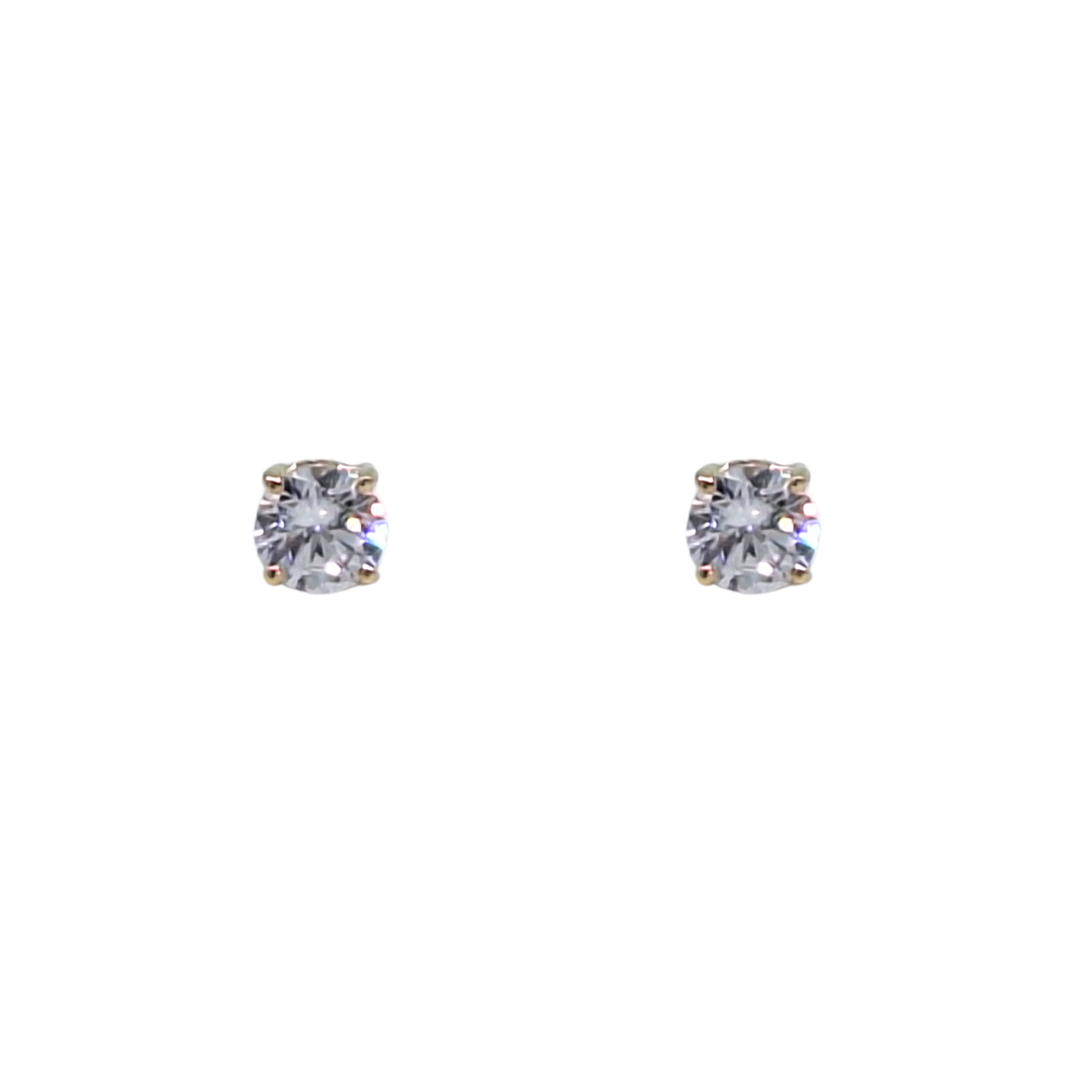 9ct Yellow Gold Cubic Zirconia Stud Earrings