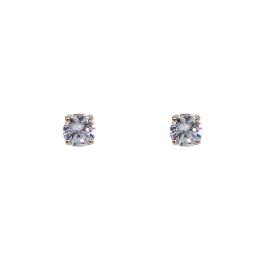 9ct Yellow Gold Cubic Zirconia Stud Earrings