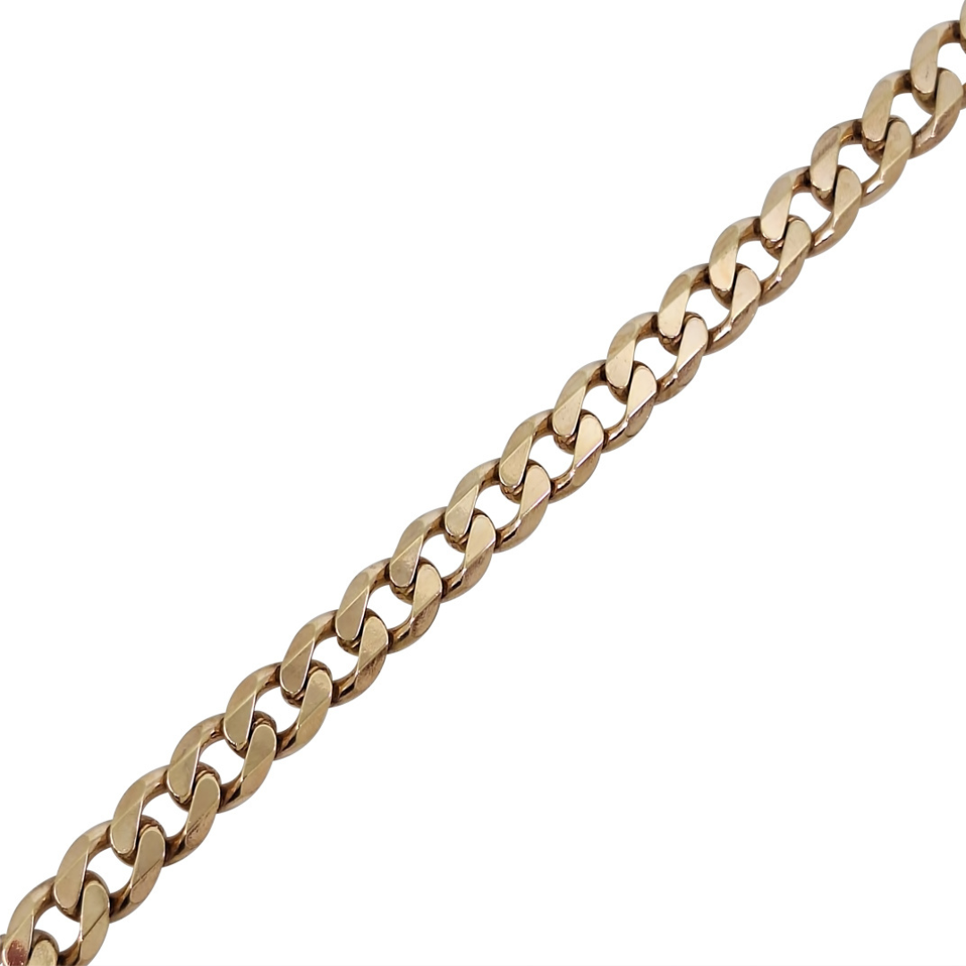 9ct Yellow Gold Curb Bracelet 9"
