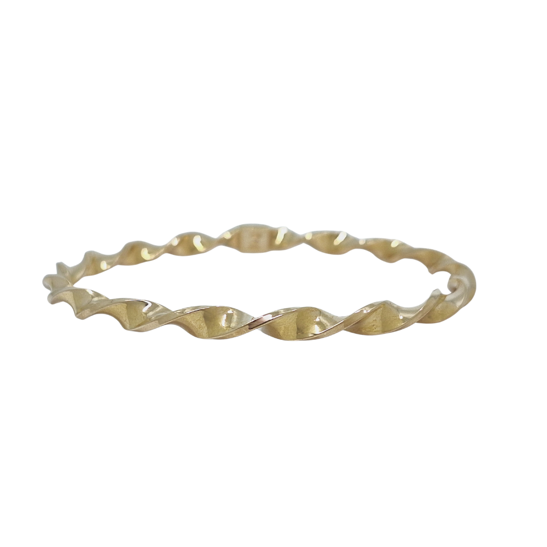 9ct Yellow Gold Twist Bangle