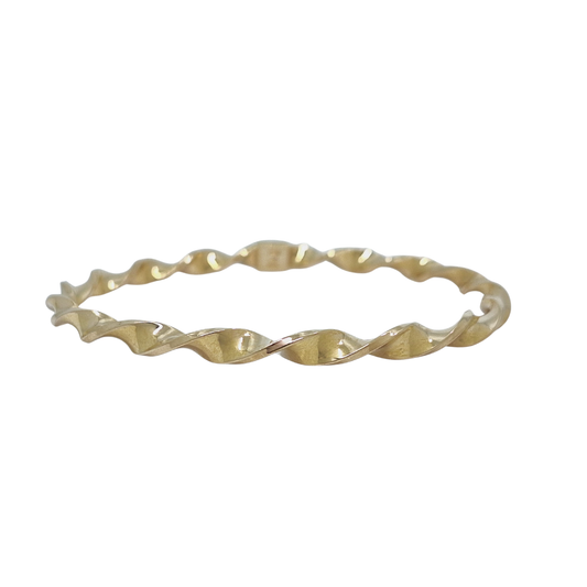 9ct Yellow Gold Twist Bangle