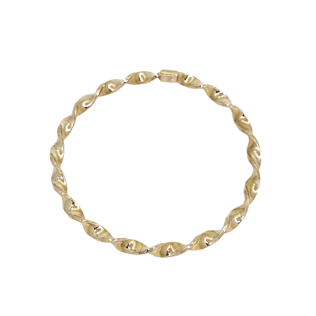 9ct Yellow Gold Twist Bangle