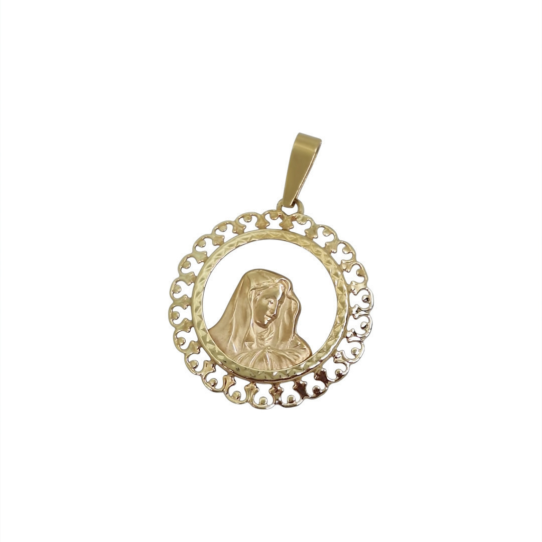 9ct Yellow Gold Mary Pendant