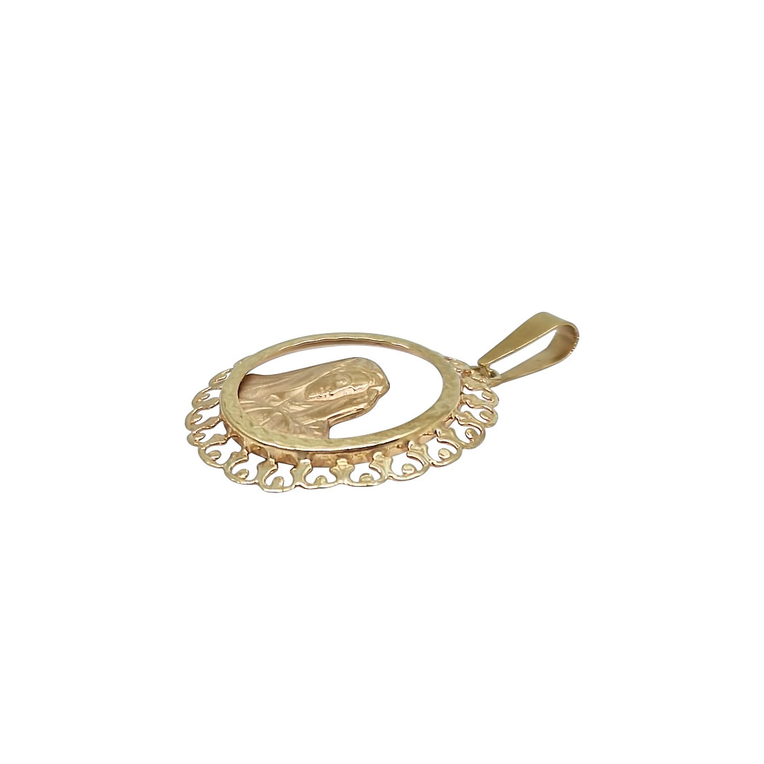 9ct Yellow Gold Mary Pendant
