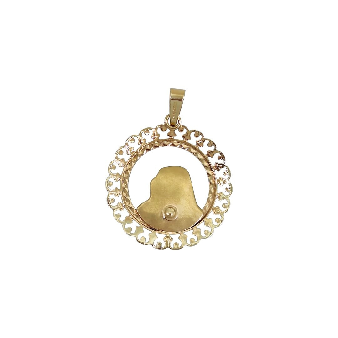 9ct Yellow Gold Mary Pendant