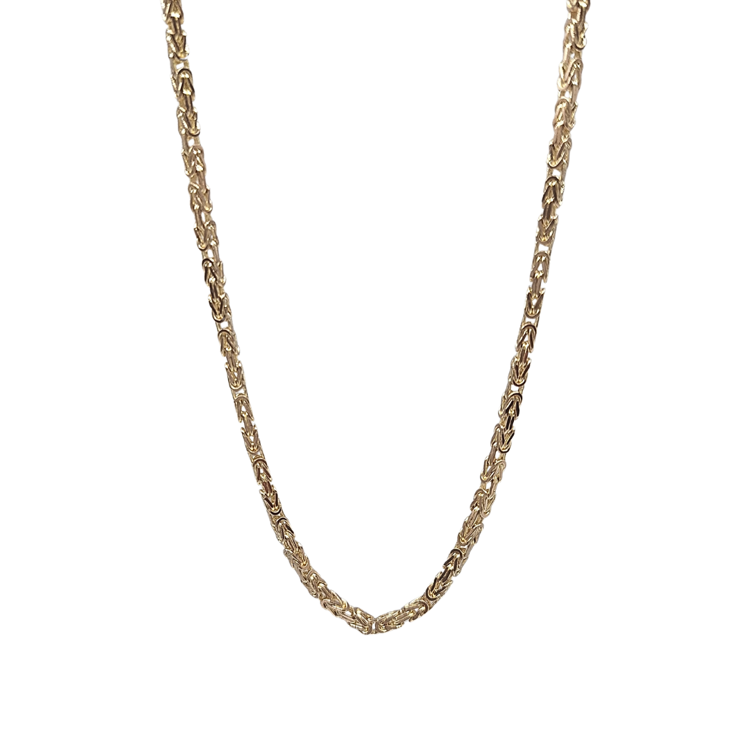 9ct Yellow Gold Byzantine Chain 25"