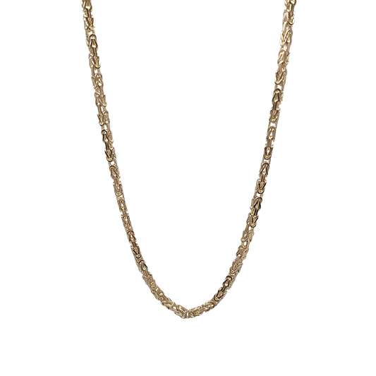 9ct Yellow Gold Byzantine Chain 25"