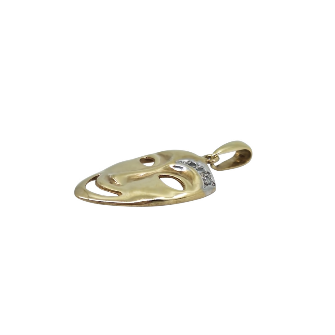 9ct Yellow Gold Mask Pendant