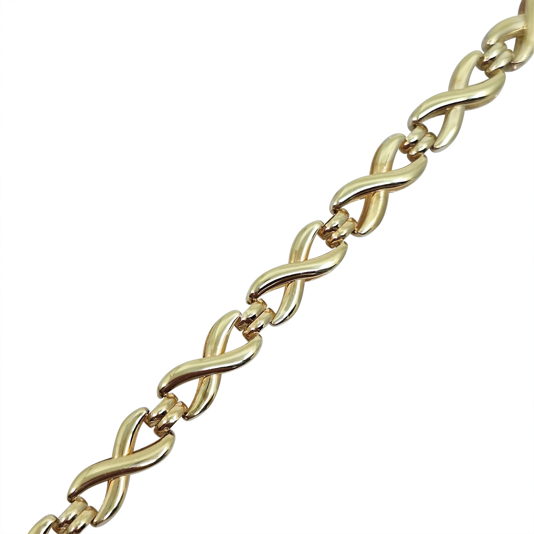 9ct Yellow Gold Fancy Link Bracelet 7"
