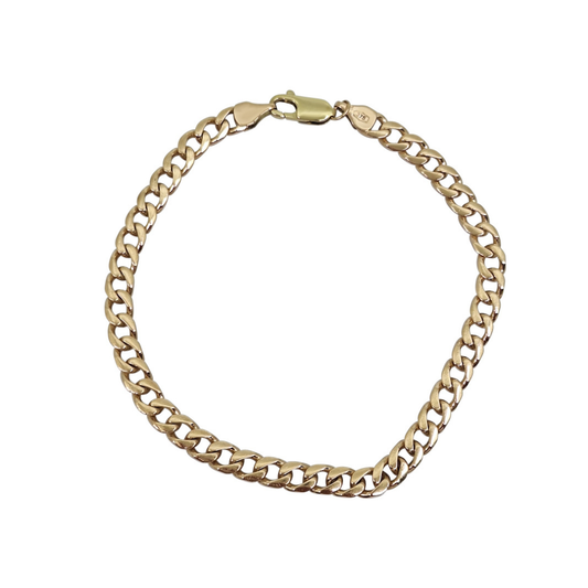 9ct Yellow Gold Curb Bracelet 7.5"