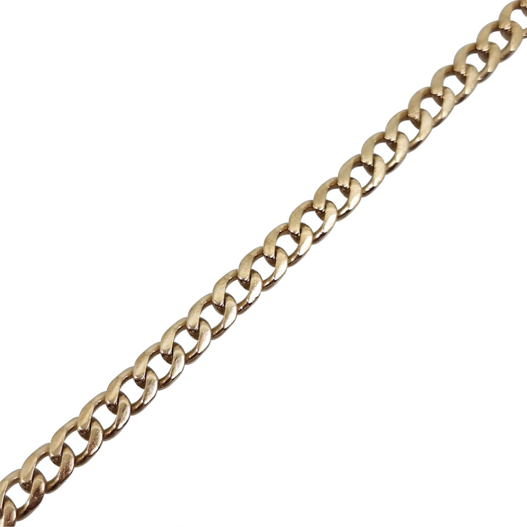 9ct Yellow Gold Curb Bracelet 7.5"