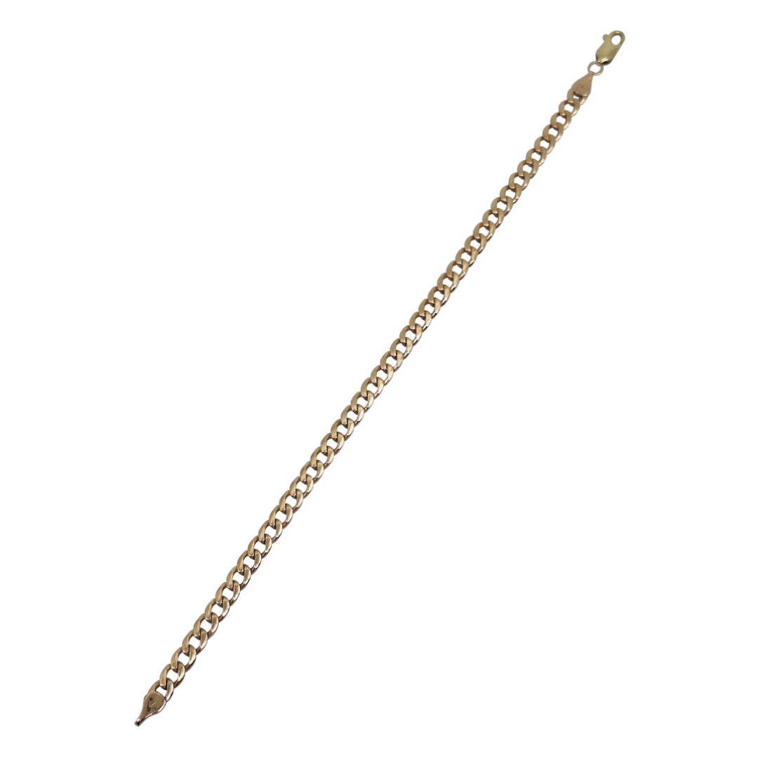 9ct Yellow Gold Curb Bracelet 7.5"