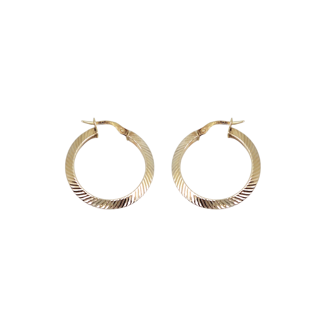 9ct Yellow Gold Creole Earrings