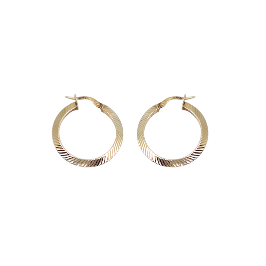 9ct Yellow Gold Creole Earrings
