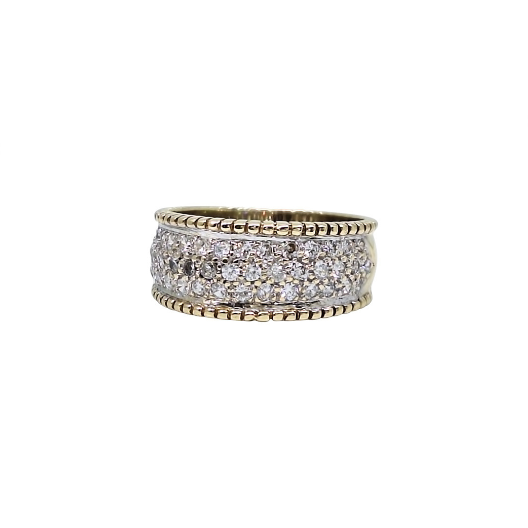 9ct Yellow Gold Cubic zirconia Band Ring