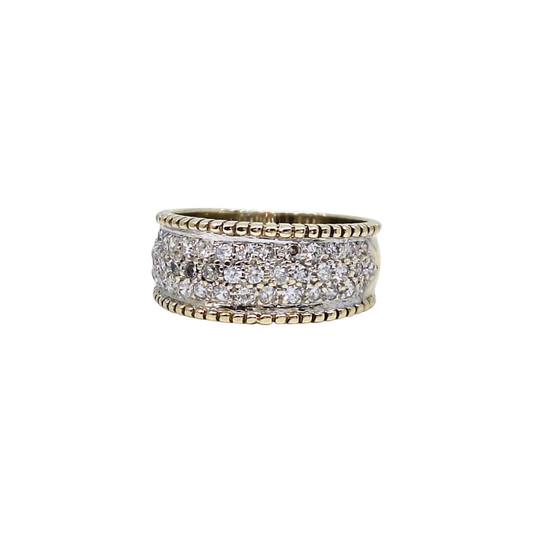 9ct Yellow Gold Cubic zirconia Band Ring
