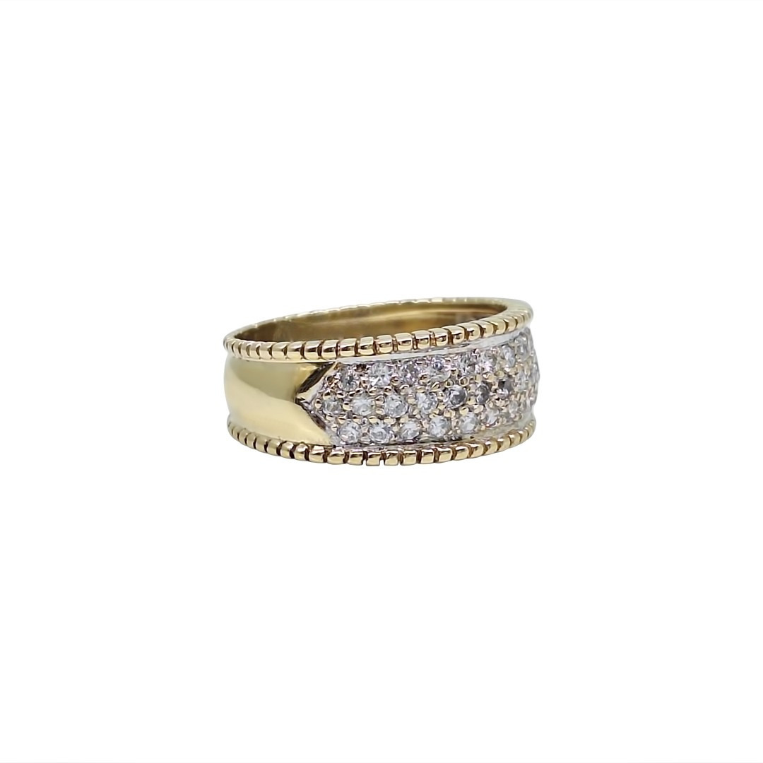 9ct Yellow Gold Cubic zirconia Band Ring