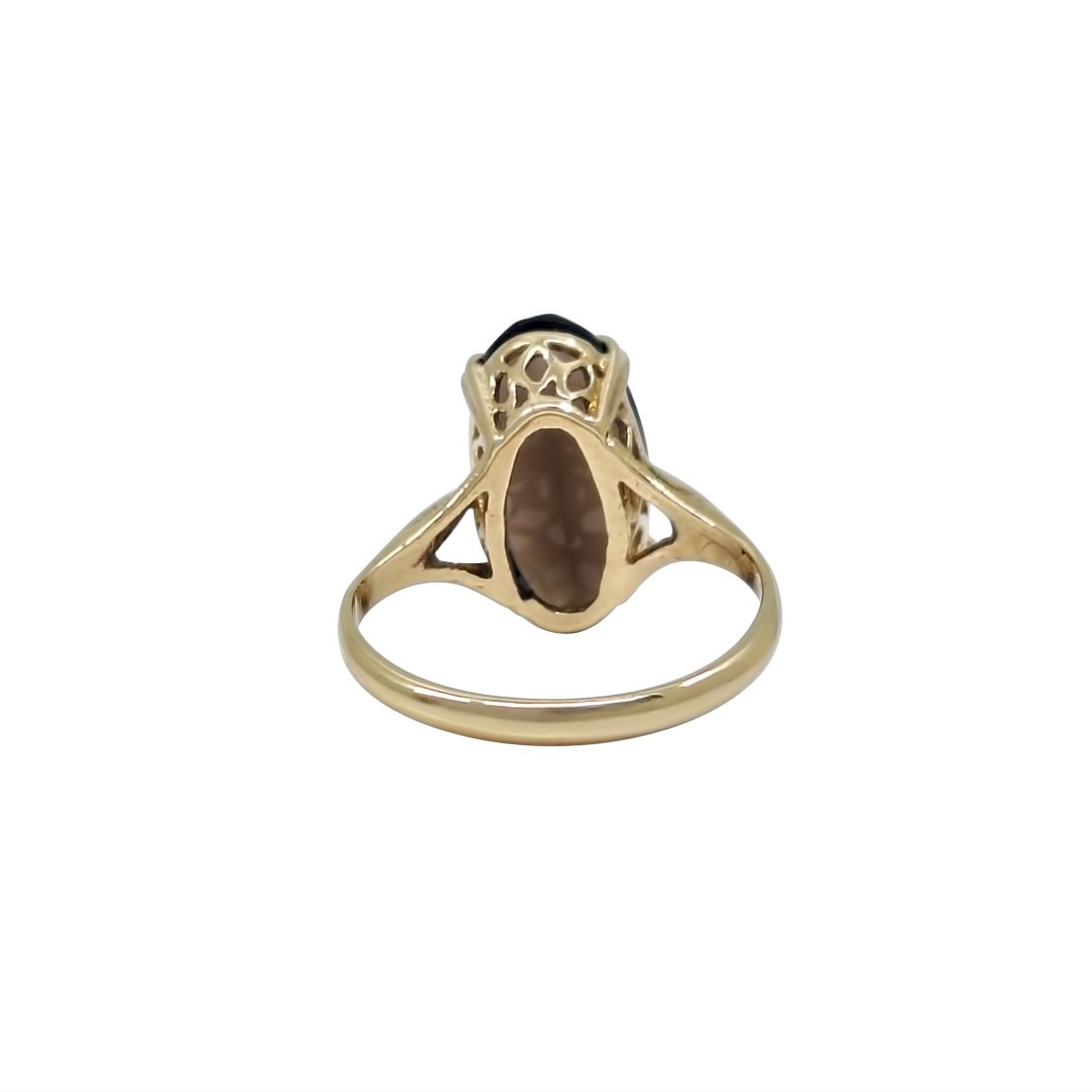 9ct Yellow Gold Smokey Quartz Ring