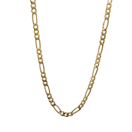 9ct Yellow Gold Figaro Chain 20"