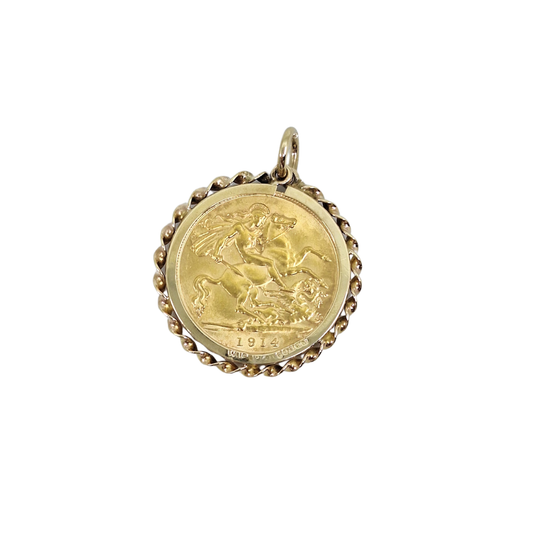 Half Sovereign Pendant 1914