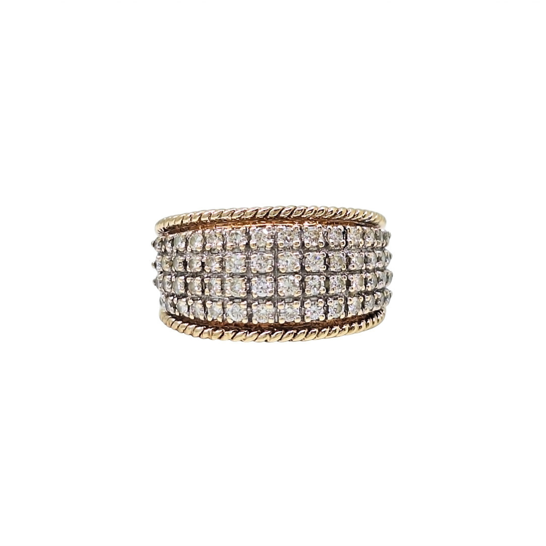9ct Yellow Gold Diamond Band Ring