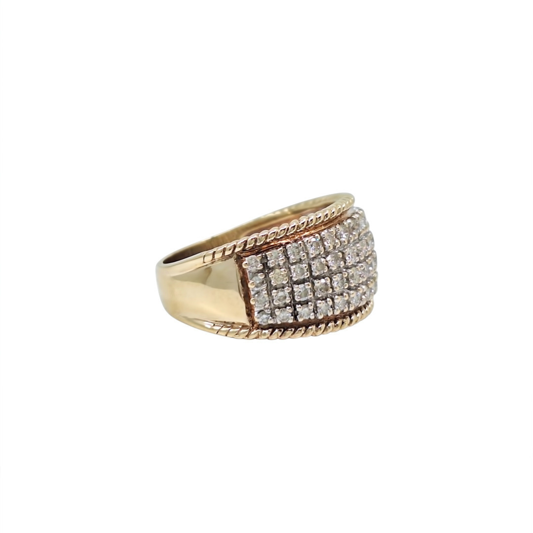 9ct Yellow Gold Diamond Band Ring