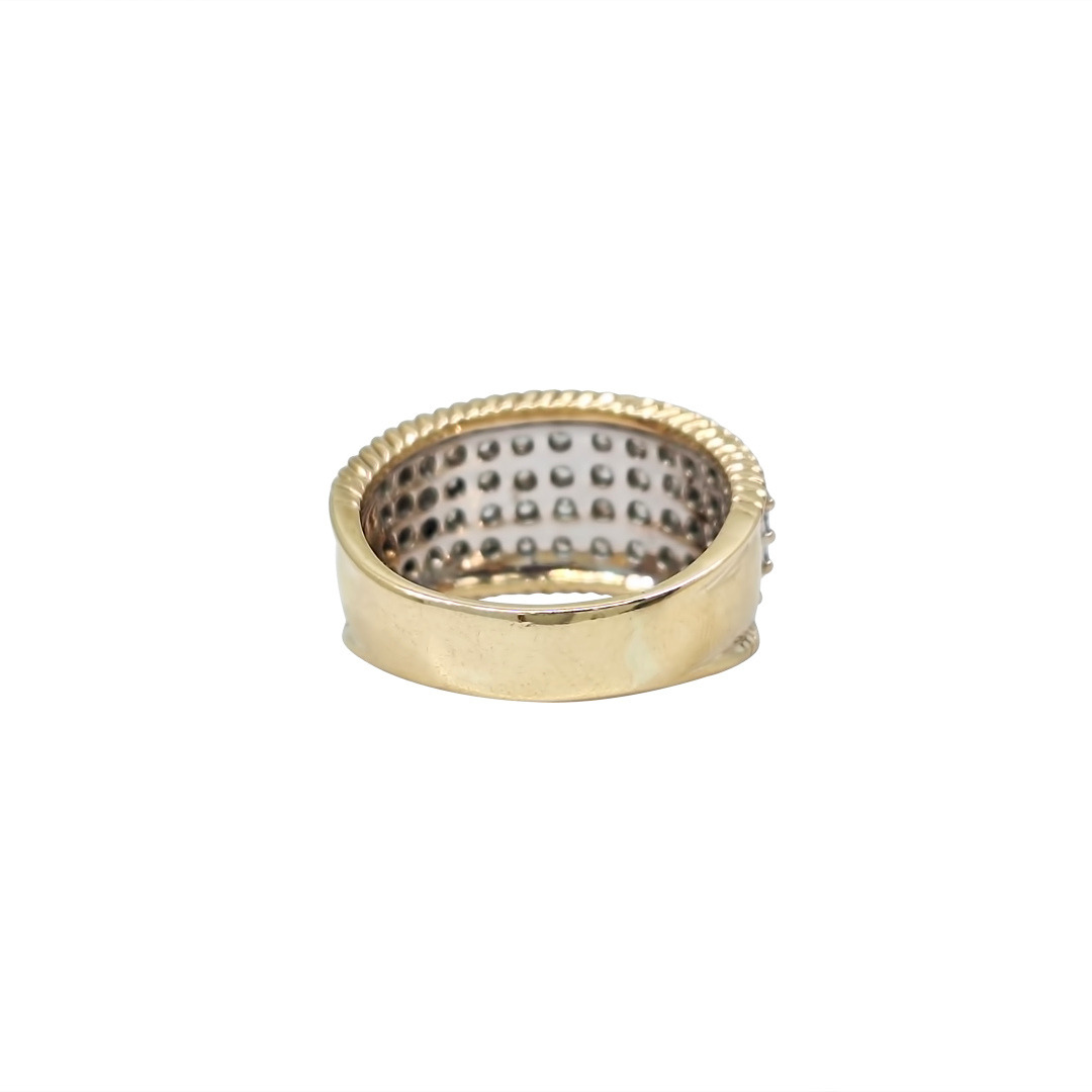 9ct Yellow Gold Diamond Band Ring