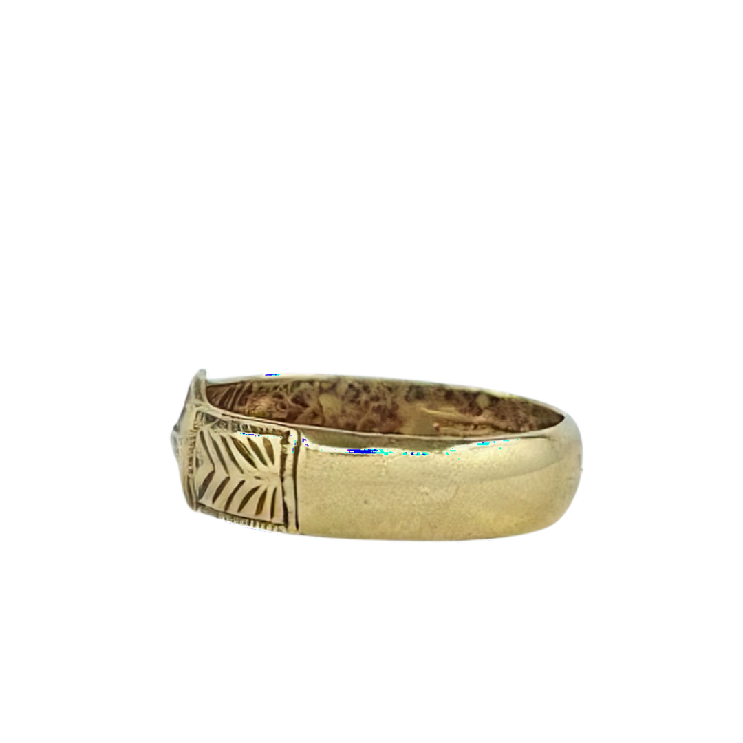 9ct Yellow Gold Buckle Ring