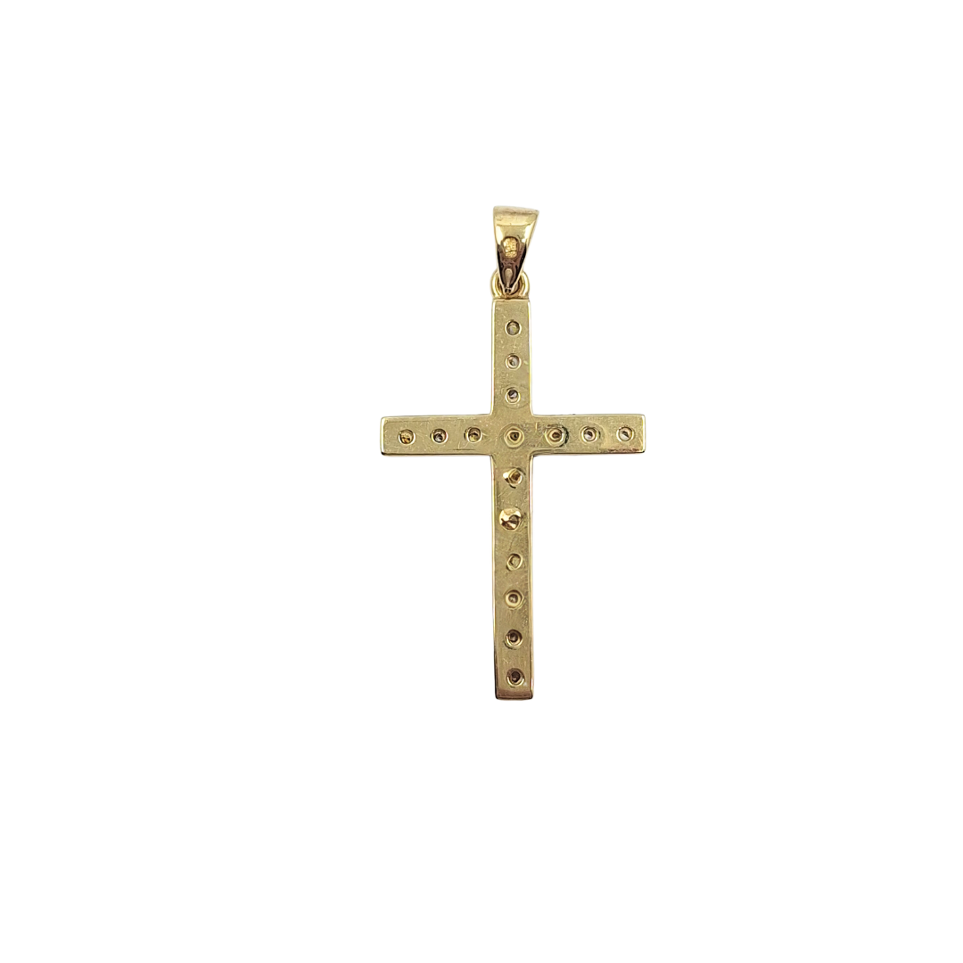 9ct Yellow Gold CZ Cross Pendant