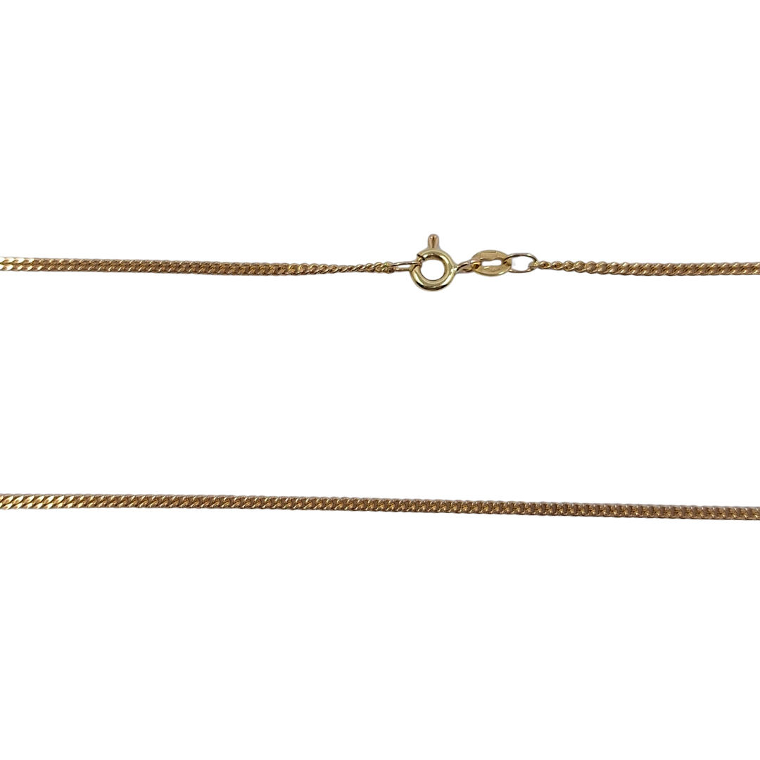 9ct Yellow Gold Fine Curb Chain 18"