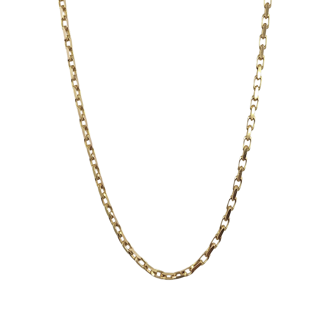9ct Yellow Gold Flat Belcher Chain 24"