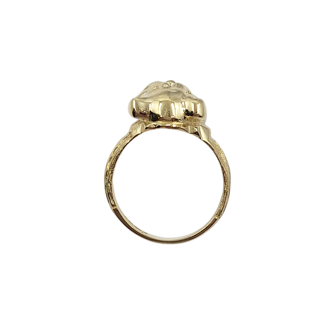 9ct Yellow Gold Bulldog Ring