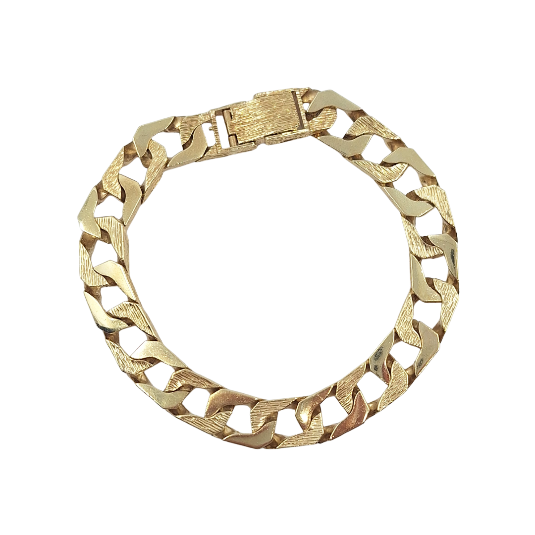 9ct Yellow Gold Chaps Bracelet 9"