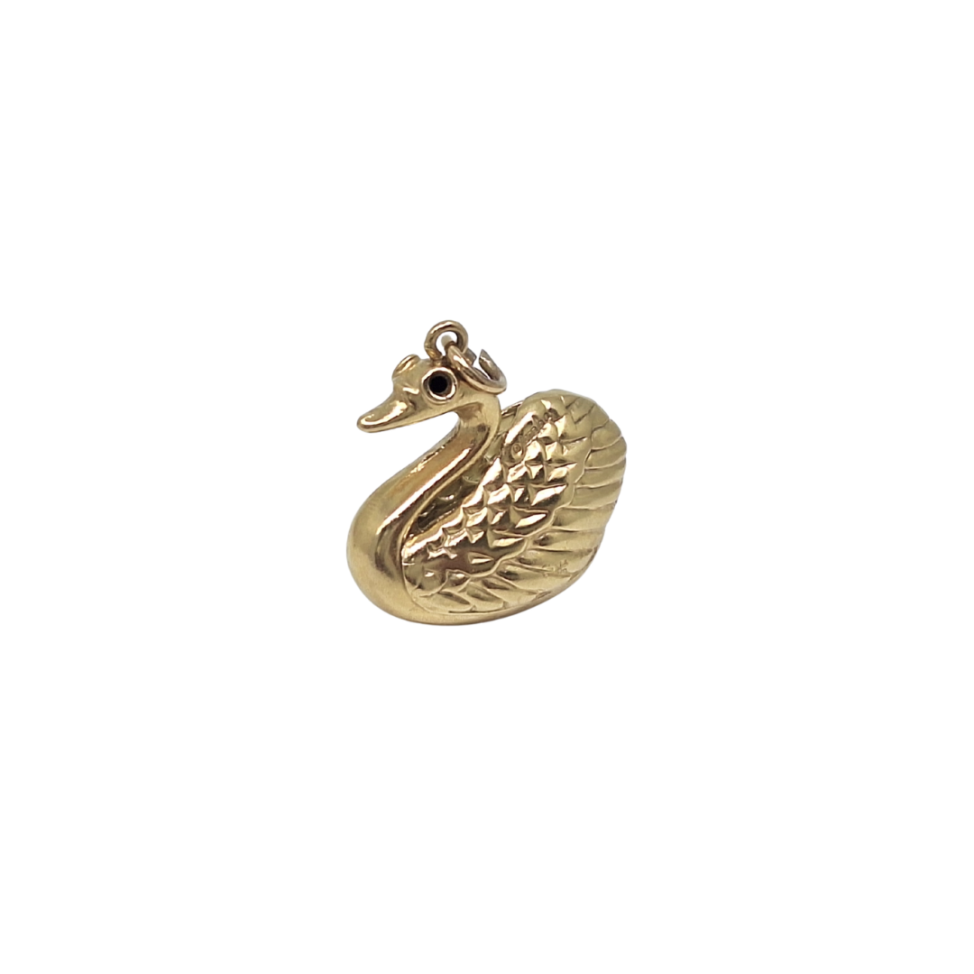 9ct Yellow Gold Swan Charm