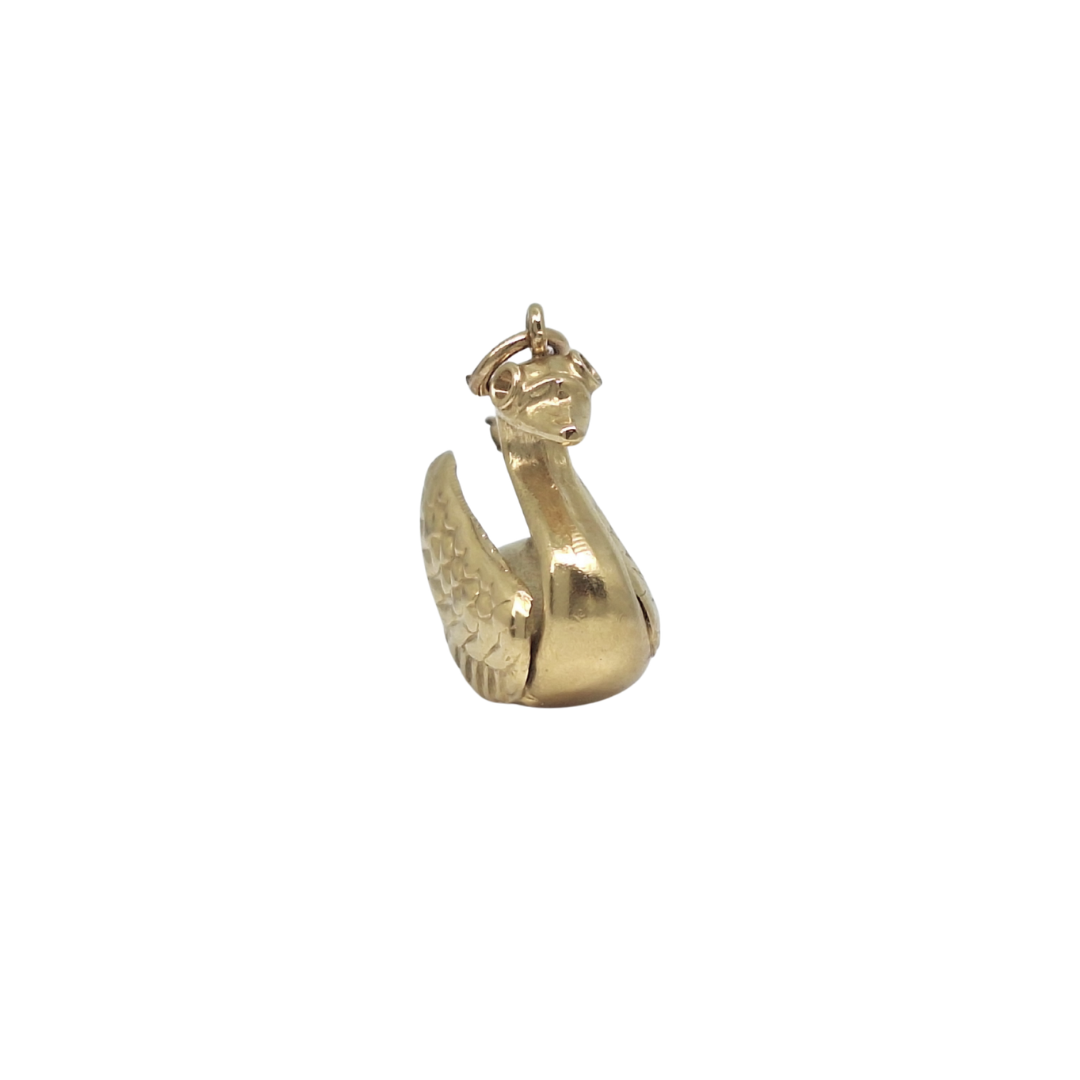 9ct Yellow Gold Swan Charm